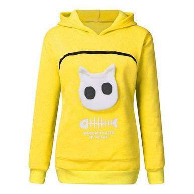 Sweat à Capuche Femme Avec Grande Poche Kangourou Pour Chat Ou Chien - Sweat-shirt Confortable à Manches Longues - 11