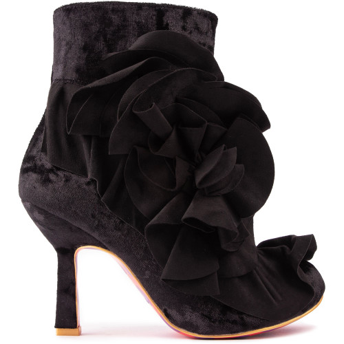 Irregular Choice Rum Ball Ruffle Boots - RMBLRFBK