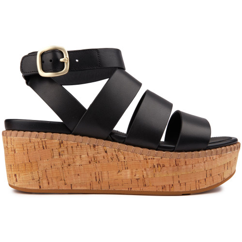 Fitflop Eloise Strappy Wedge Sandals - CORKSTBK