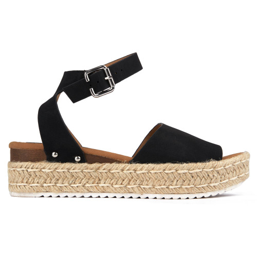 Solesister Kally Espadrille Sandals - KALLYBK