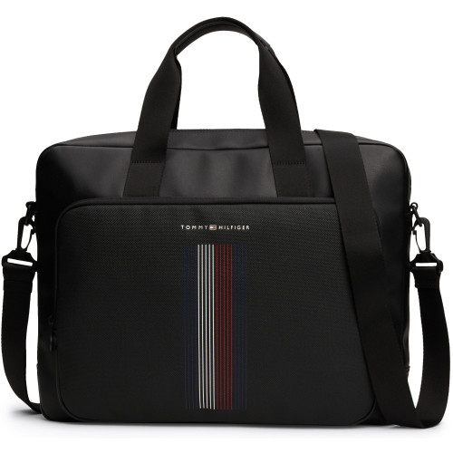 Tommy Hilfiger Foundation Computer Satchel - THFNDBLK