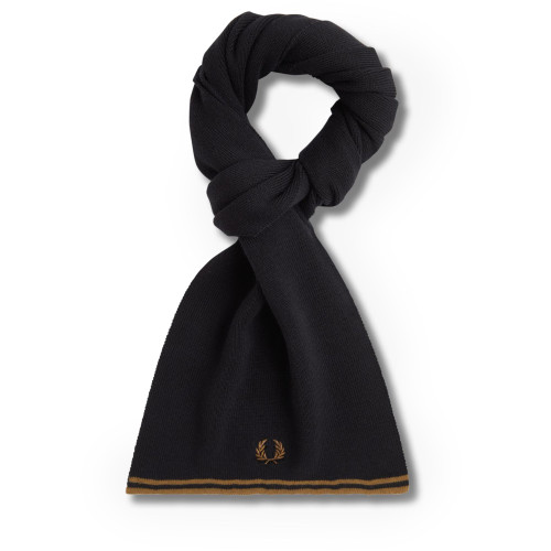 Fred Perry Twin Tipped Scarf - TIPSCFBK