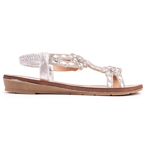 Solesister April Flat Sandals - APRILSIL