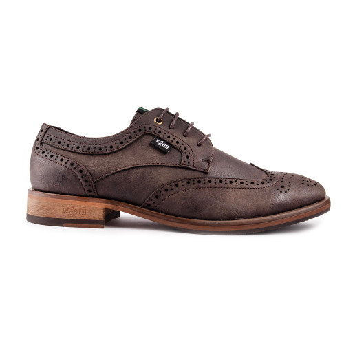 V.Gan Vegan Barley Brogue Shoes - BARLYBRN