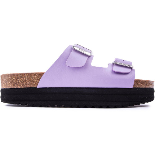V.Gan Vegan Plum Footbed Sandals - PLUMLILA
