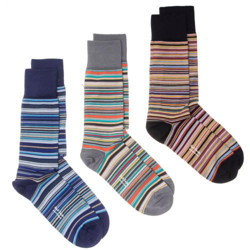 Paul Smith 3 Pack Multi Stripe Socks - PS3PKSTP