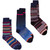 Paul Smith 3 Pack Multi Stripe Socks - PS3PKNAV
