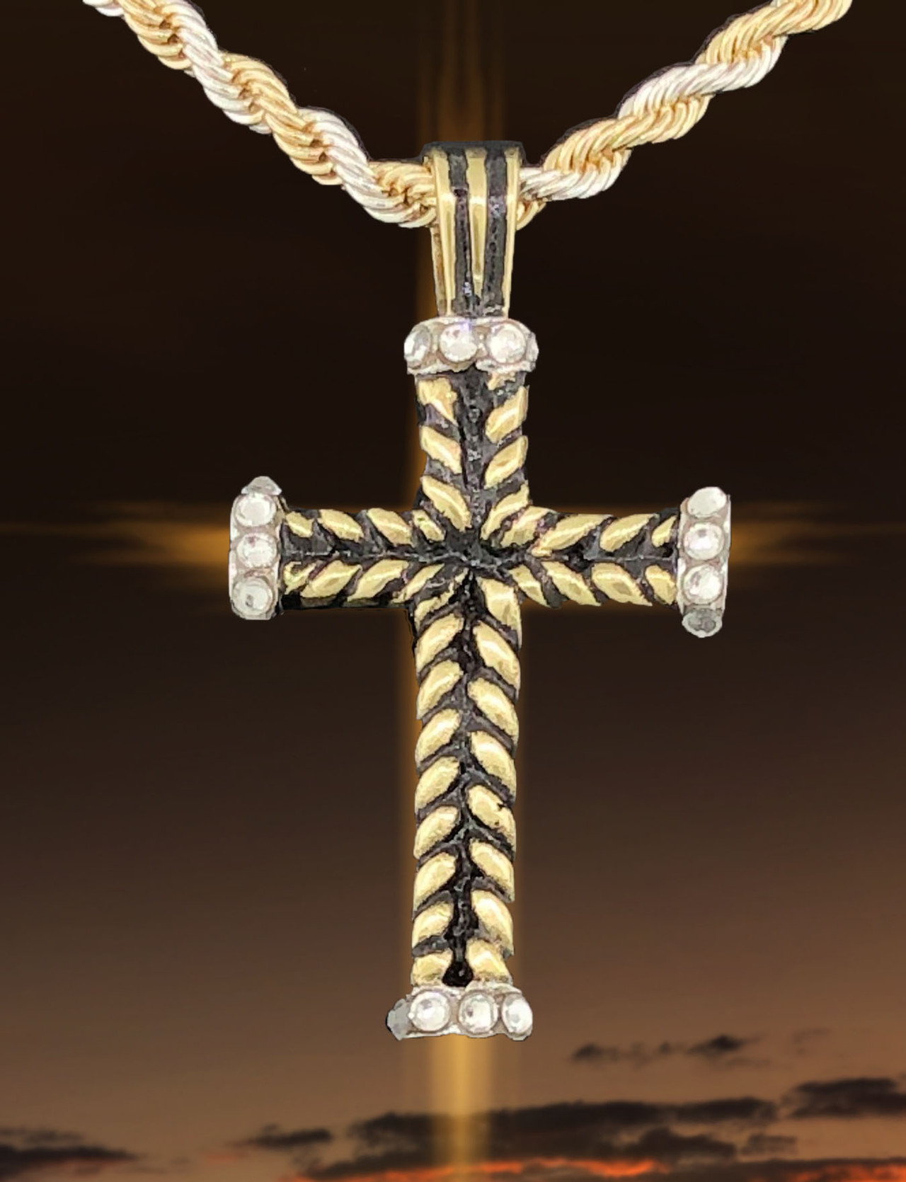 JS Crux Immissa of .925 Antiqued Sterling Silver Jeffrey Scott Fine