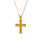 Faith Cross - 18k Gold/Pure .925 Sterling Silver