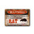 Warning Protected By A Trained Rat Metal Sign, Aged Metal Style | Blue Fox Gifts