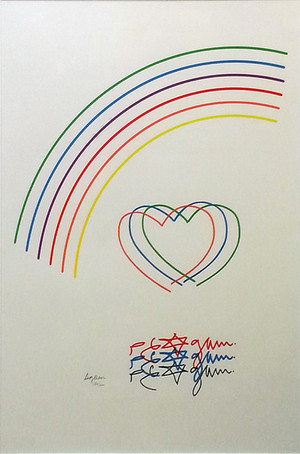 HEART AND RAINBOW BY YAACOV AGAM