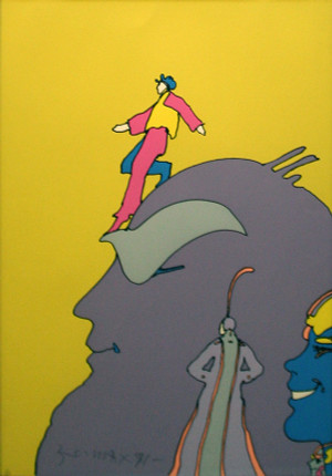 STEPPING DOWN (1970'S) BY PETER MAX