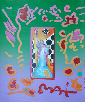 STATUE OF LIBERTY I (OVERPAINT) BY PETER MAX