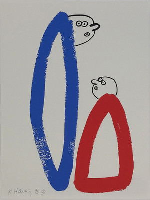 THE STORY OF RED + BLUE (14) BY KEITH HARING