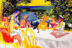 WINE ALFRESCO BY LEROY NEIMAN