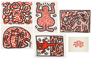 LUDO (SET OF 5) BY KEITH HARING