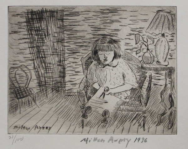 A CHILD CUTTING BY MILTON AVERY
