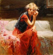 SILENT CONTEMPLATION (HAND EMBELLISHED) BY PINO