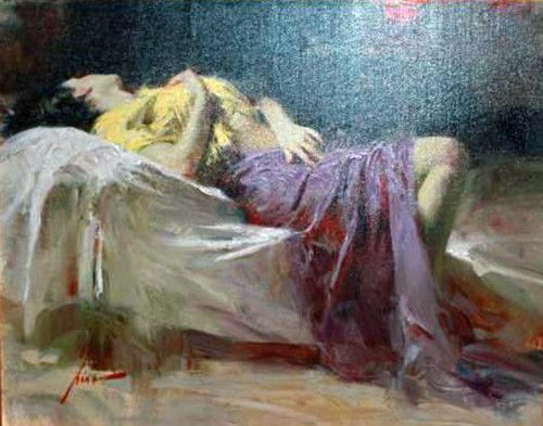 AFTERNOON REPOSE (HAND EMBELLISHED) BY PINO