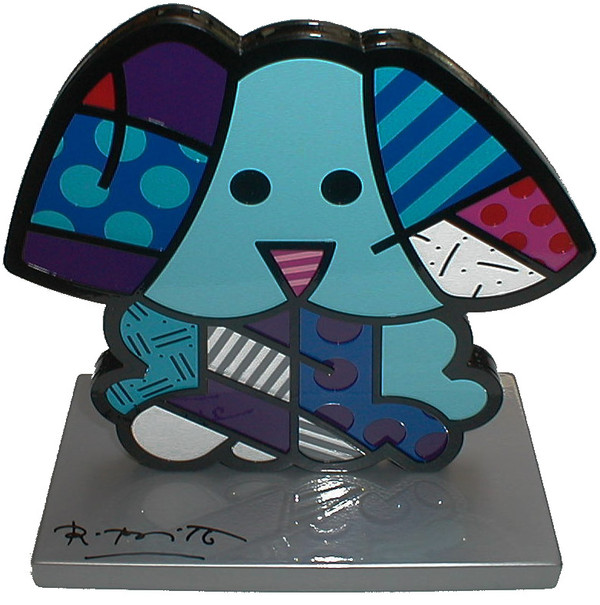 romero britto dog painting