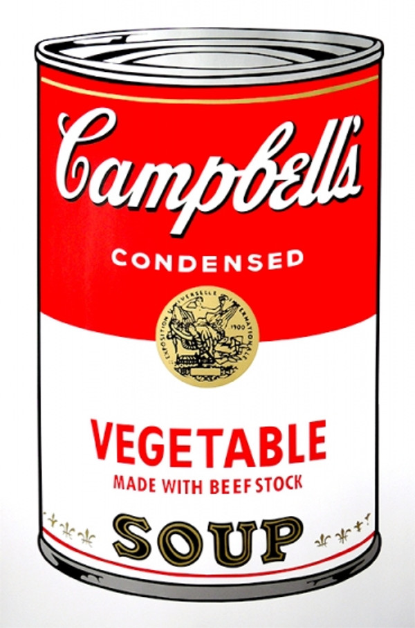 VEGETABLE - CAMPBELL SOUP CAN BY ANDY WARHOL FOR SUNDAY B. MORNING