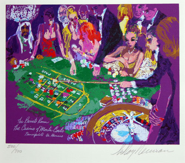 SALLE PRIVEE-MONTE CARLO BY LEROY NEIMAN