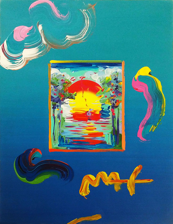 BETTER WORLD I (OVERPAINT) BY PETER MAX