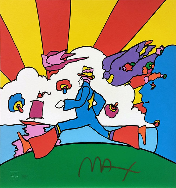 COSMIC RUNNER (1990'S) BY PETER MAX