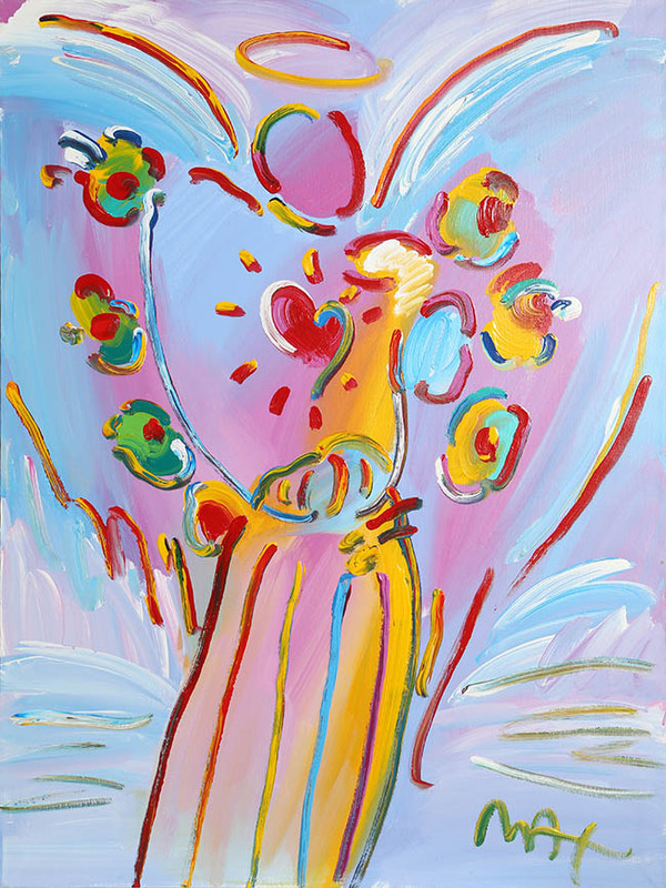 ANGEL WITH HEART VERSION IV BY PETER MAX - GRUN ART