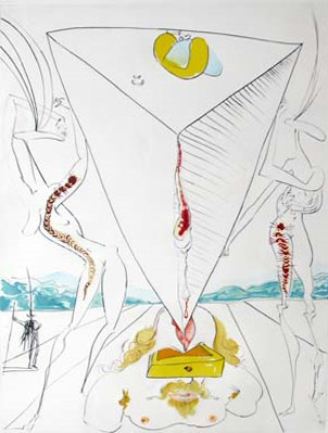 PHILOSOPHER CRUSHED BY THE COSMOS BY SALVADOR DALI