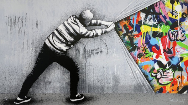 BEHIND THE CURTAIN BY MARTIN WHATSON - GRUN ART