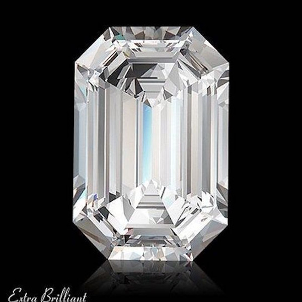 H color emerald cut diamond Clearance