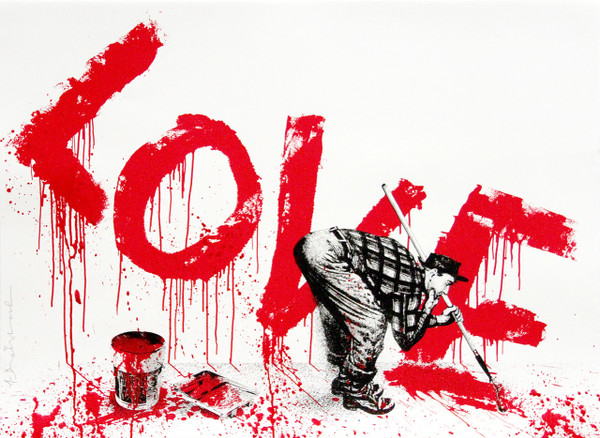 ALL YOU NEED IS LOVE (RED) BY MR. BRAINWASH - GRUN ART