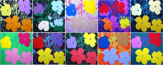 andy warhol flowers poster