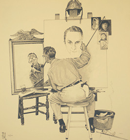 AGES OF LOVE SUITE: TRIPLE SELF PORTRAIT BY NORMAN ROCKWELL   