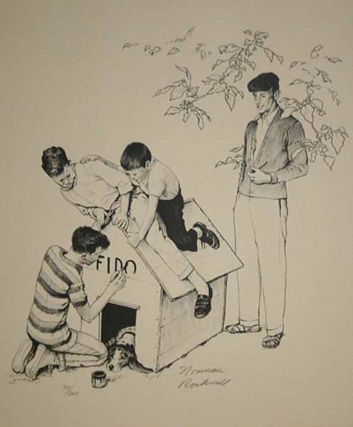FIDO'S HOUSE BY NORMAN ROCKWELL
