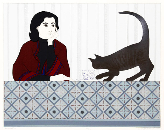 MEDITATION AND MINOU BY WILL BARNET