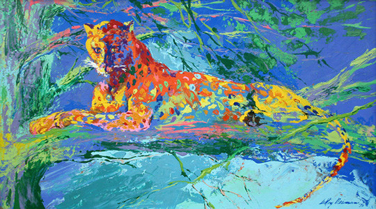 KENYA LEOPARD BY LEROY NEIMAN