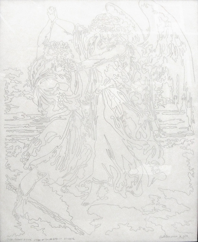 ETUDE LINEAIRE D. DORE L'ANGE ET JACOB BY GUILLAUME AZOULAY