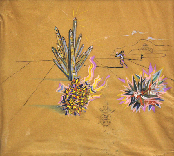CHRISTAL MONUMENTS IN A LANDSCAPE BY SALVADOR DALI