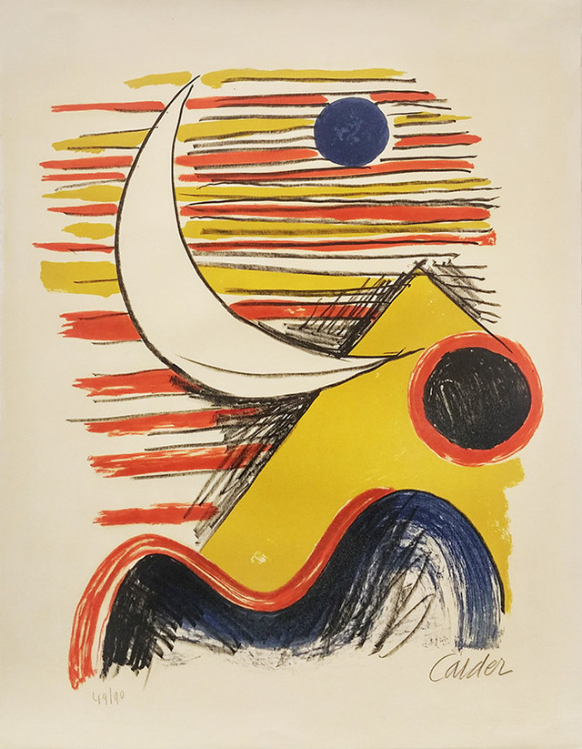 LA LUNE ET LA MONTAGNE JAUNE BY ALEXANDER CALDER
