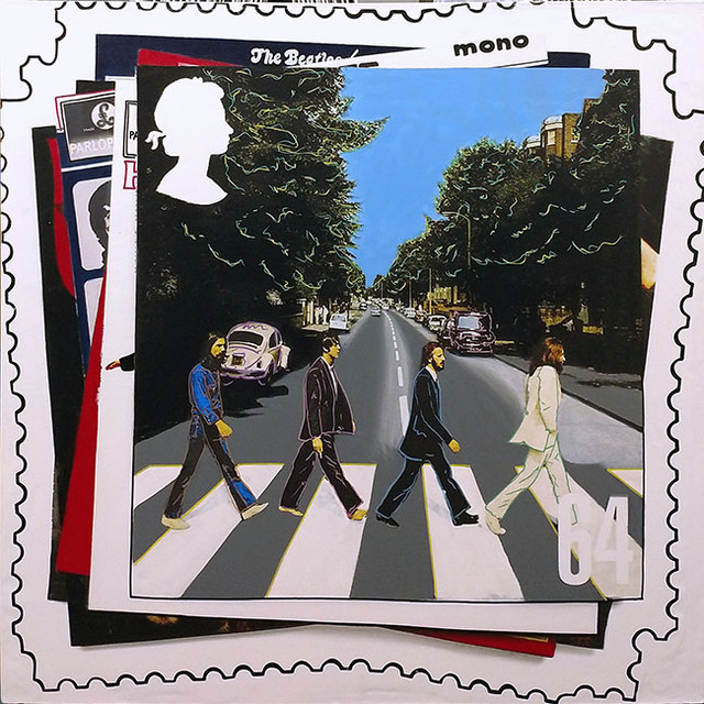 BEATLES ABBEY ROAD STAMP BY STEVE KAUFMAN