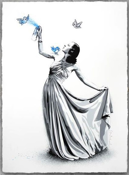 UNTITLED BLUE (NEPAL RELIEF) BY MR. BRAINWASH