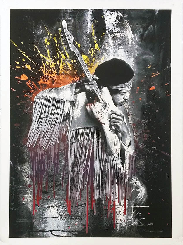 JIMI HENDRIX (GRADIENT-COLOR VARIANT) BY MR. BRAINWASH