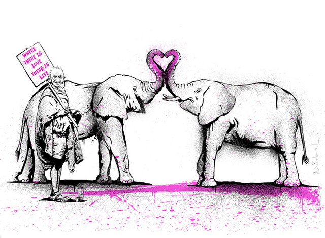 WHERE THERE IS LOVE, THERE IS LIFE BY MR. BRAINWASH