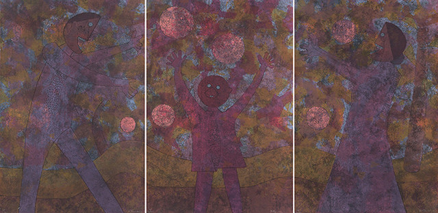LA FAMILIA JUGANDO (TRIPTYCH) BY RUFINO TAMAYO
