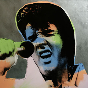 ELVIS II (SILVER DUSTED) BY STEVE KAUFMAN