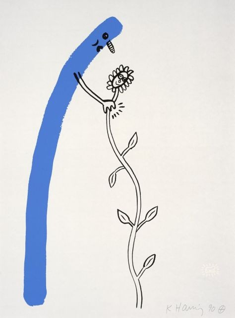 THE STORY OF RED + BLUE (3) BY KEITH HARING