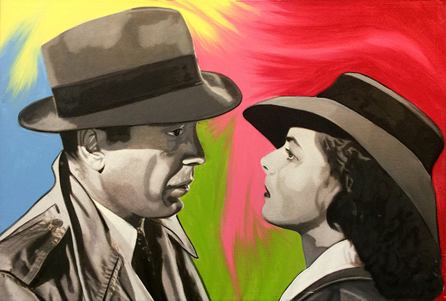 CASABLANCA - BOGEY & BERGMAN BY STEVE KAUFMAN