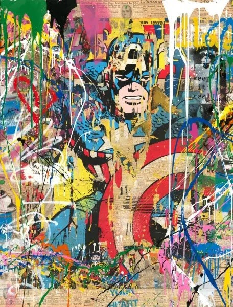 CAPTAIN AMERICA !! (ORIGINAL) BY MR. BRAINWASH